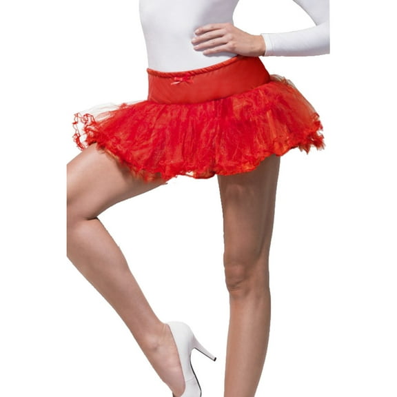 Sexy Red Layered Tulle Petticoat Under Skirt Costume Accessory