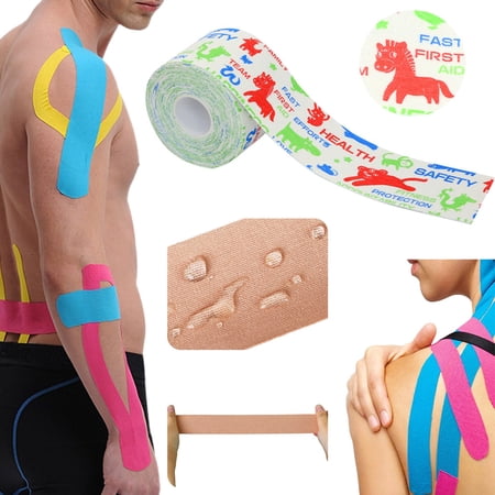 Kaireo 2.5cm×5m Elastic Breathable Athletic Tape Standard Sports Wrap for General Muscle Joint Protection
