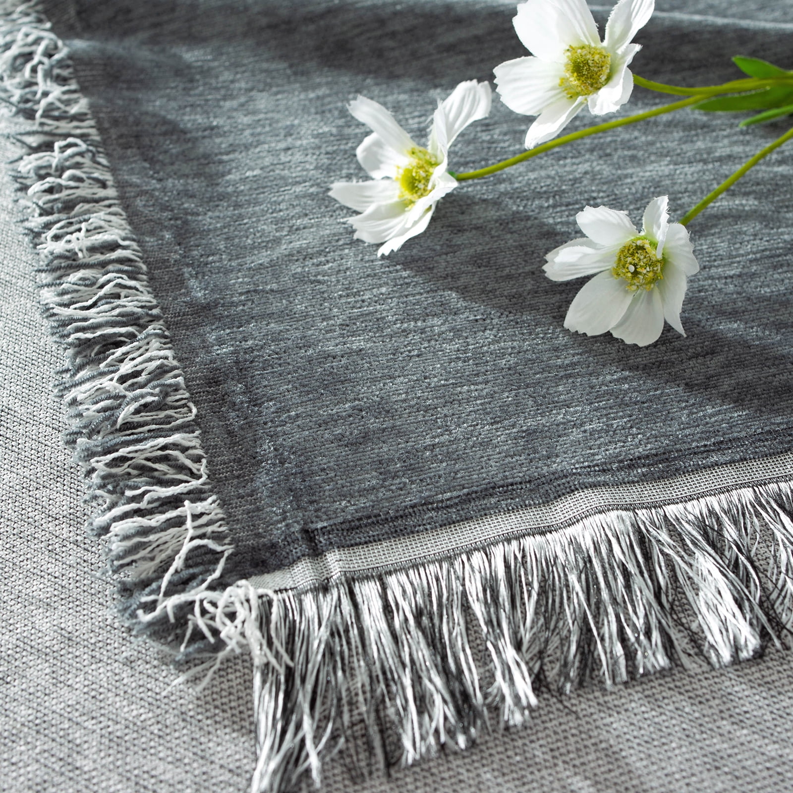 Lovote Water-Resistant Couch Cover Blanket Extra Large Sofa Blanket Strong & Sturdy Sofa Cover for Furniture Protect Machine Washable Farmhouse Style Blanket Sofa Home Decor (Dark Gray, 91'' x 118'')