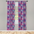 thumbnail image 3 of Ethnic Curtains 2 Panels Set, Composition with Oriental Motifs Mandala Inspired Swirl and Circles, Window Drapes for Living Room Bedroom, 56"W X 95"L, Multicolor, by Ambesonne, 3 of 5