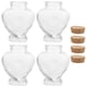 thumbnail image 2 of 4 botellas de deseos de cristal con forma de corazón, con tapa de corcho., 2 of 8