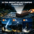 thumbnail image 2 of Solar Power Bank 20000mAh, PD15W Fast Charging Solar Charger with 4 Built-in Cables & Wireless Charging, Portable Solar Charger for Cell Phone, Solar Battery Pack for Camping (Orange), 2 of 9