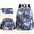thumbnail image 1 of 3 Pcs Juegos De Bolsas Con Patrón De Graffiti, Mochila Clásica De Moda Con Bolsa De Hombro Y Estuche De Lápices, 1 of 4