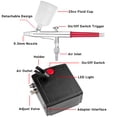 thumbnail image 3 of Detachable Dual-Action Airbrush 20cc 40cc Compressor Kit 0.3mm Spray Gun Set for Art Barber Tatoo Model Cake Car Shoe Painting ,Easy to Use, 3 of 6