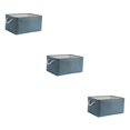 thumbnail image 2 of maskred Sac de Rangement Robuste et Durable pour Armoire, Espace Bien Organisé, Boîte de Rangement Pliable avec Poignée, Coton Multifonctionnel, Bleu Clair, 3 Pcs, 2 of 6