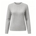 thumbnail image 5 of HAiming Fall Winter Sweaters for Women Long Sleeve Warm Scoop Neck Solid Color Casual Blouses Going out Undershirts, 5 of 6