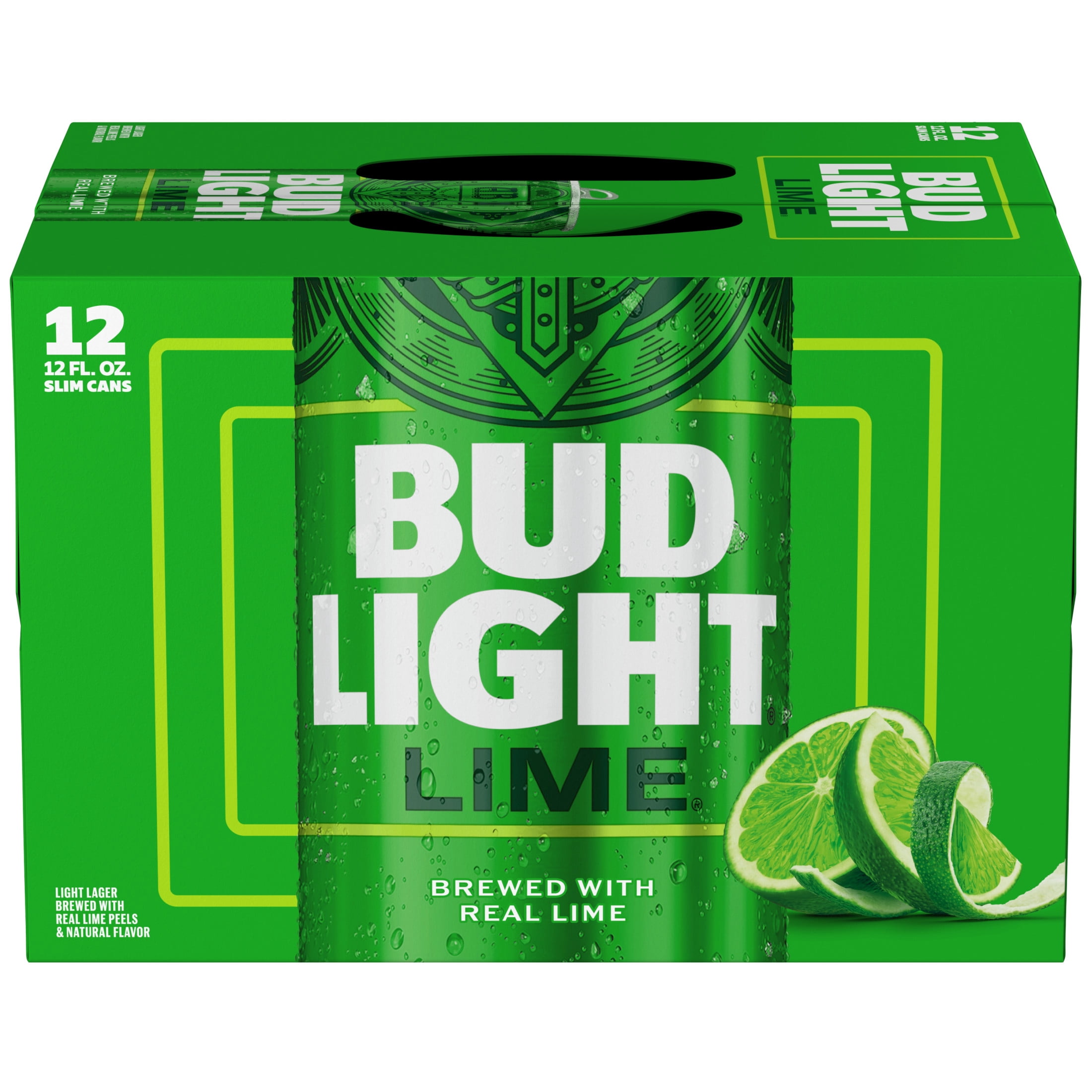 Bud Light Lime American Light Lager Beer 12 pack 12 fl oz Aluminum Cans 4.2% ABV