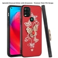 thumbnail image 2 of For Samsung Galaxy S22 Fashion 3D Diamond Bling Sparkly Glitter Ornaments Engraving Hybrid Rugged Metal Design Cover ,Xpm Phone Case [Red Garden Butterflies], 2 of 7