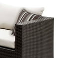 thumbnail image 4 of Saltoro Sherpi Contemporary Style Wicker Patio Sectional with Metal Block Legs, Brown and Beige, 4 of 5