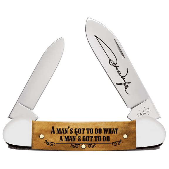 Case XX Knives John Wayne Canoe Smooth Antique Bone 10717 Stainless Steel Pocket Knife