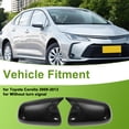 thumbnail image 2 of Reemplazo de tapa de espejo lateral izquierdo y derecho ABS negro para Toyota Corolla 2009-2013 de Unique Bargains, 2 of 7
