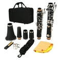 thumbnail image 1 of Clarinete de baquelita Nikou con 17 teclas en tono B descendente y paño de limpieza, 1 of 15