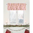 thumbnail image 6 of Curtain Valance, Christmas Gingerbread Man Snowflake Candy Canes Winter Pink Short Rod Pocket Window Treatment for Living Room, Bedroom, Kitchen, Bathroom, 1 Panel, 54" X 18", 6 of 7