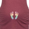 thumbnail image 3 of Bloom Maternity - Rainbow Footprints - Maternity Scoop Neck T-Shirt, 3 of 6