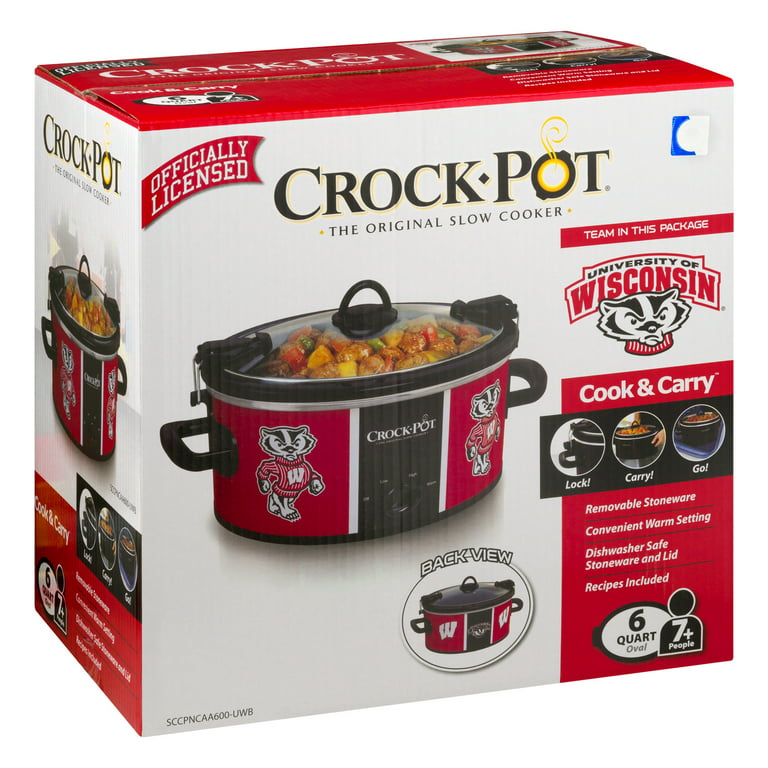 Crock-Pot NCAA Cook and Carry Slow Cooker, 6 Qt. (Wisconsin
