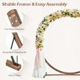 thumbnail image 6 of Costway 7.4 FT Round Wedding Arch Wooden Arbor Backdrop Stand with Triangular-Shaped Base, 6 of 10