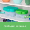 thumbnail image 4 of Sistema Nest It Meal Prep Food Storage Containers with Lids, 2 Compartments, 3.7 Cups, 5-Pack, Green, 4 of 6