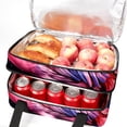 thumbnail image 5 of Flamingo Double Layered Insulated Refrigerated Lunch Bag with Two Compartments, Large Capacity, Hand Carry - 7.1x11.4x16.1 Inches, 5 of 6