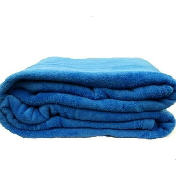 Coral Fleece Throw Blanket Soft Elegant Cover Full Blue