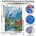 thumbnail image 2 of BYGFHLYW Diamond Art Painting Kits for Adults,Mountain Cabin 5D Diamond Painting Kits for Beginner, DIY Full Round Gem Crystal Art, Home Wall Decor 11.8x 15.8 in, 2 of 7