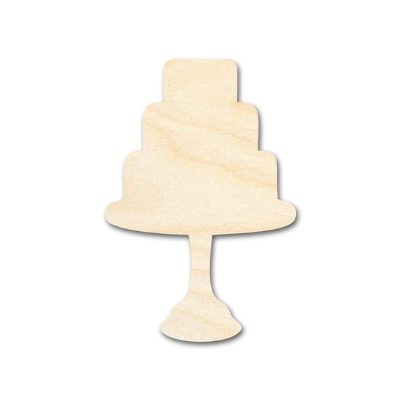 Unfinished Wood Tiered Cake Shape - Craft - up to 46" 6" / 1/8"