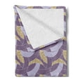 thumbnail image 2 of Geometric Soft Flannel Fleece Throw Blanket, Crossed Curved Arc Design with Different Colors Abstract Motif, Cozy Plush for Indoor and Outdoor Use, 60" x 80", Purple Lavender, by Ambesonne, 2 of 5