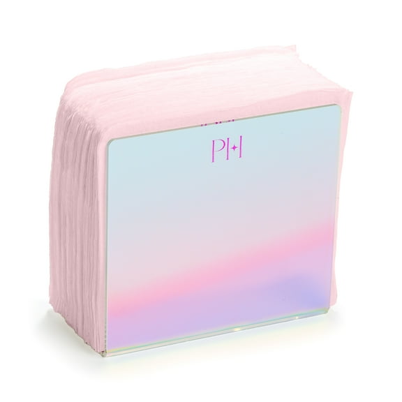 Paris Hilton Napkin Holder, High-Quality Acrylic, Fits Multiple Sizes, Rainbow Iridescent Pattern