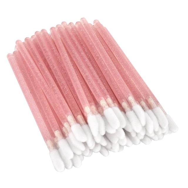 50x Cepillo de Labios Desechable Sunnimix cepillos desechables para brillo de labios Rosado