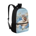 thumbnail image 2 of Uourmeti Owl With Book Backpack, Student Bookbag 17 Inch Side Mesh Pockets School Backpack for Work Travel, 2 of 6