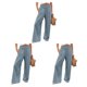 thumbnail image 2 of Pantalones de Verano Qarigey Mujer Color Sólido Largos Sueltos Pierna Ancha, 2 of 6