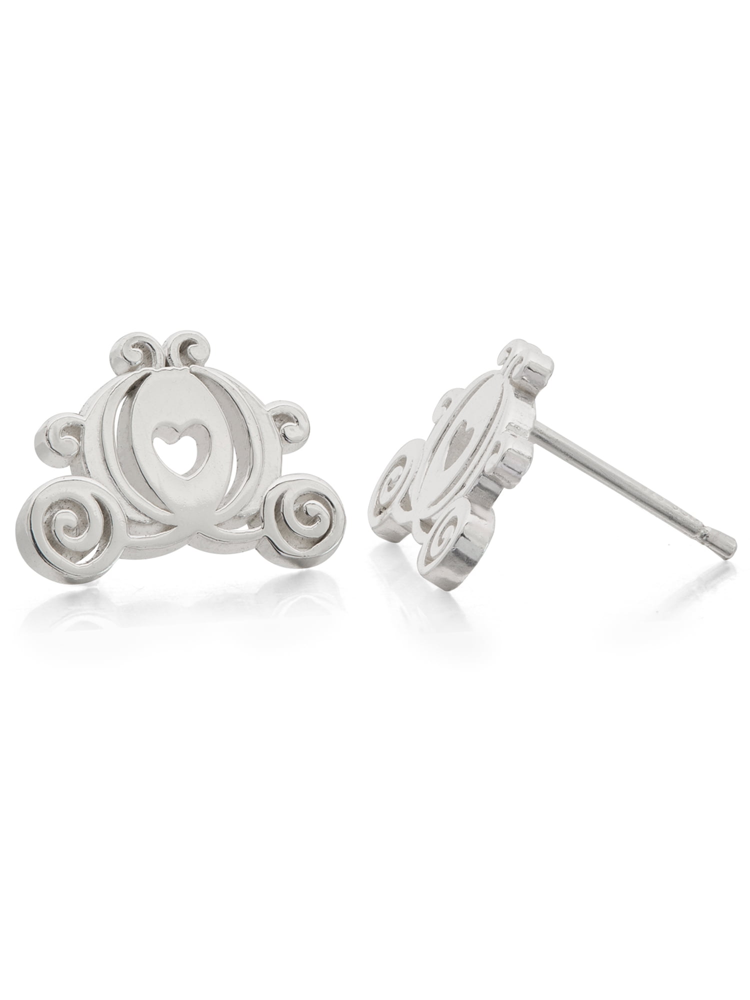 Disney Princess Girl's Sterling Silver Carriage Stud Earrings