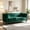 Green + Velvet + 3 Seat, variant on AUU Classic 3-Seat Chesterfield Sofa with Modern Clean-Line Tufted Design, Square Arms & Tapered Wood Legs – Crushed Velvet Upholstered Couch for Living Room