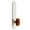 Polished Nickel, variant on Grandeur 836688 Arc Solid Brass Tall Plate Rose Left Handed Privacy Door Knob Set - Brass
