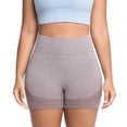 thumbnail image 5 of Women Swim Shorts Seamless High Waist Yoga Shorts Womens Butt Lifting Workout Running Leggings Shorts for Daily Sports Wear Khaki XXL, 5 of 7