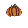 thumbnail image 2 of Iron Pumpkin Yard Decorations, Metal Garden Stakes Fall Lawn Ornaments for Thanksgiving Halloween Outdoor Patio Decor, Ground Insert Art for Home Backyard Seasonal Display, Orange, Style B, 2 of 8