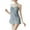 Light Blue, variant on Elainilye Fashion Womens Pajamas Sexy Plain Print Lace V-Neck Bandage Backless Short Sleepshirts Nighties Sleepwear,Blue
