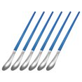 thumbnail image 1 of Juego de 6 Largo Mango Cucharas, 10 Pulgadas Inoxidable Acero Helado Cuchara Cóctel Revolver Cucharas Café Cucharas para Mezclar, Bebidas, Café (Plata Azul), 1 of 7