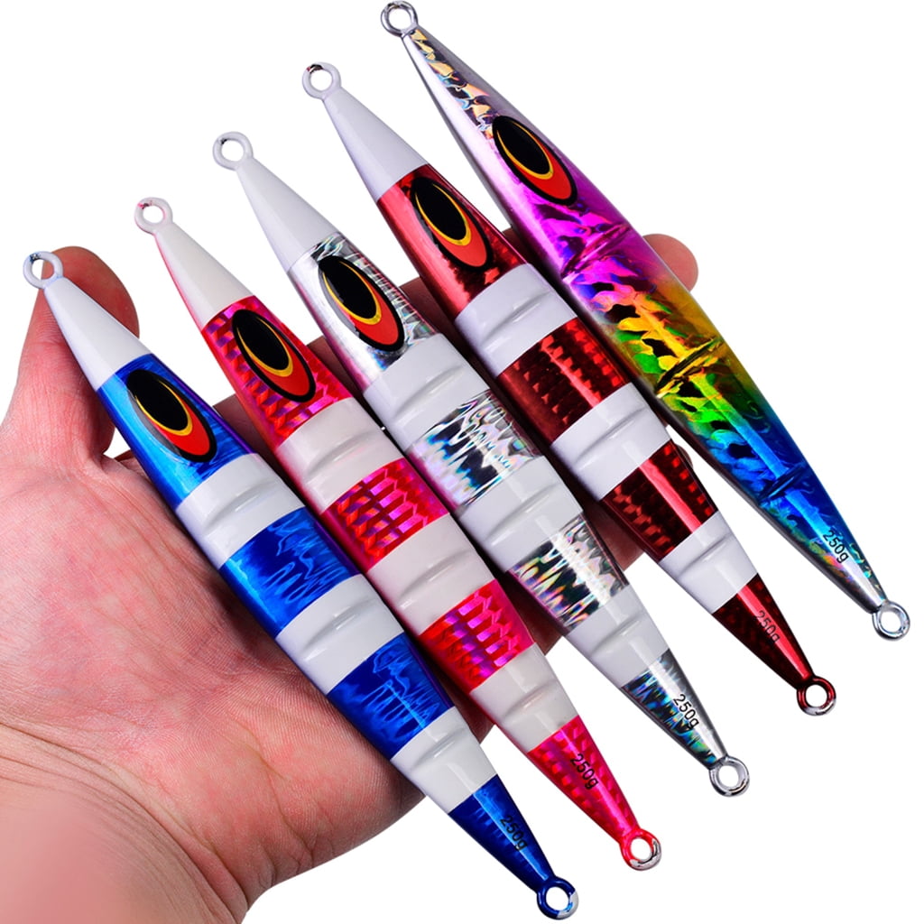 5Pcs Hard Metal Slow Pitching Jigs Freshwater Saltwater Fishing Glow Lures Sea Fishing Lures Swimbait