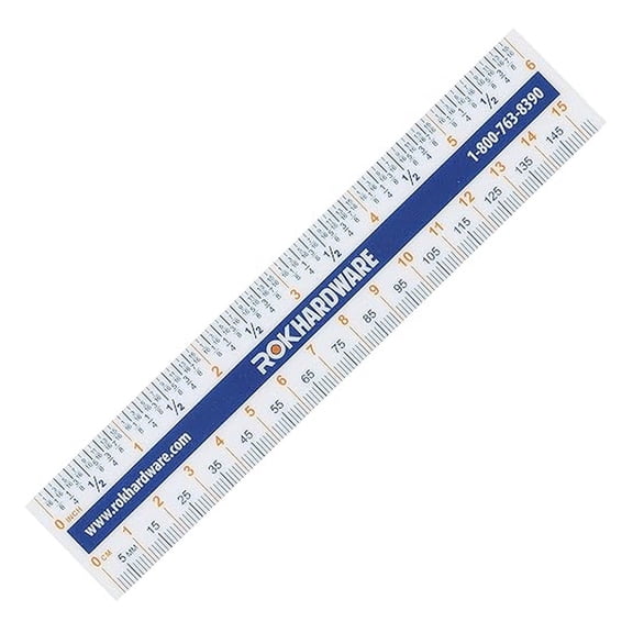 25 Pack Measuring Plastic Flexi 6" Easy Read 15 cm English Metric 150 mm Ruler Converter, RULER
