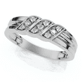 thumbnail image 2 of Pompeii Men's Diamond Wedding Ring 10K White Gold High Polished Band (I/J,I2-I3), 2 of 4