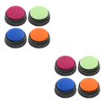 thumbnail image 1 of Dalazy Pratique 4 Pcs Boutons Parlants Enregistrables Boutons d'Enregistrement de Communication pour Communication Facile Type 2 2ensemble, 1 of 1