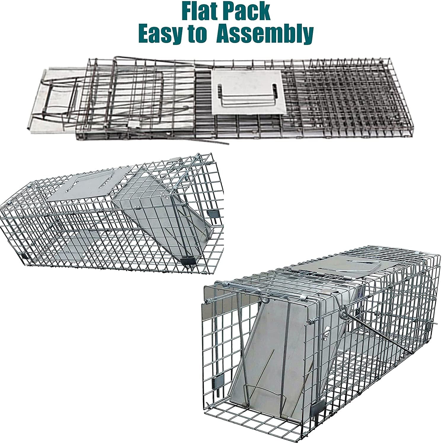 Paddsun Live Animal Trap Extra Large Rodent Cage 24X8X 7 Garden Rabbit  Raccoon Cat