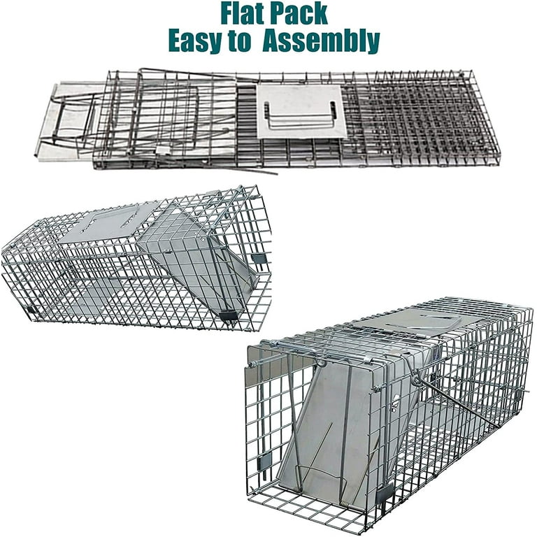 Bowoshen 24 Squirrel Trap Heavy Duty Metal Humane Live Vermin Pest Animal  Large Cage Catcher 