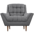 thumbnail image 4 of Armchair Accent Chair, Grey Gray, Fabric, Living Kitchen Cafe Bistro Hospitality Restaurant, Modern Contemporary HB32711, 4 of 5
