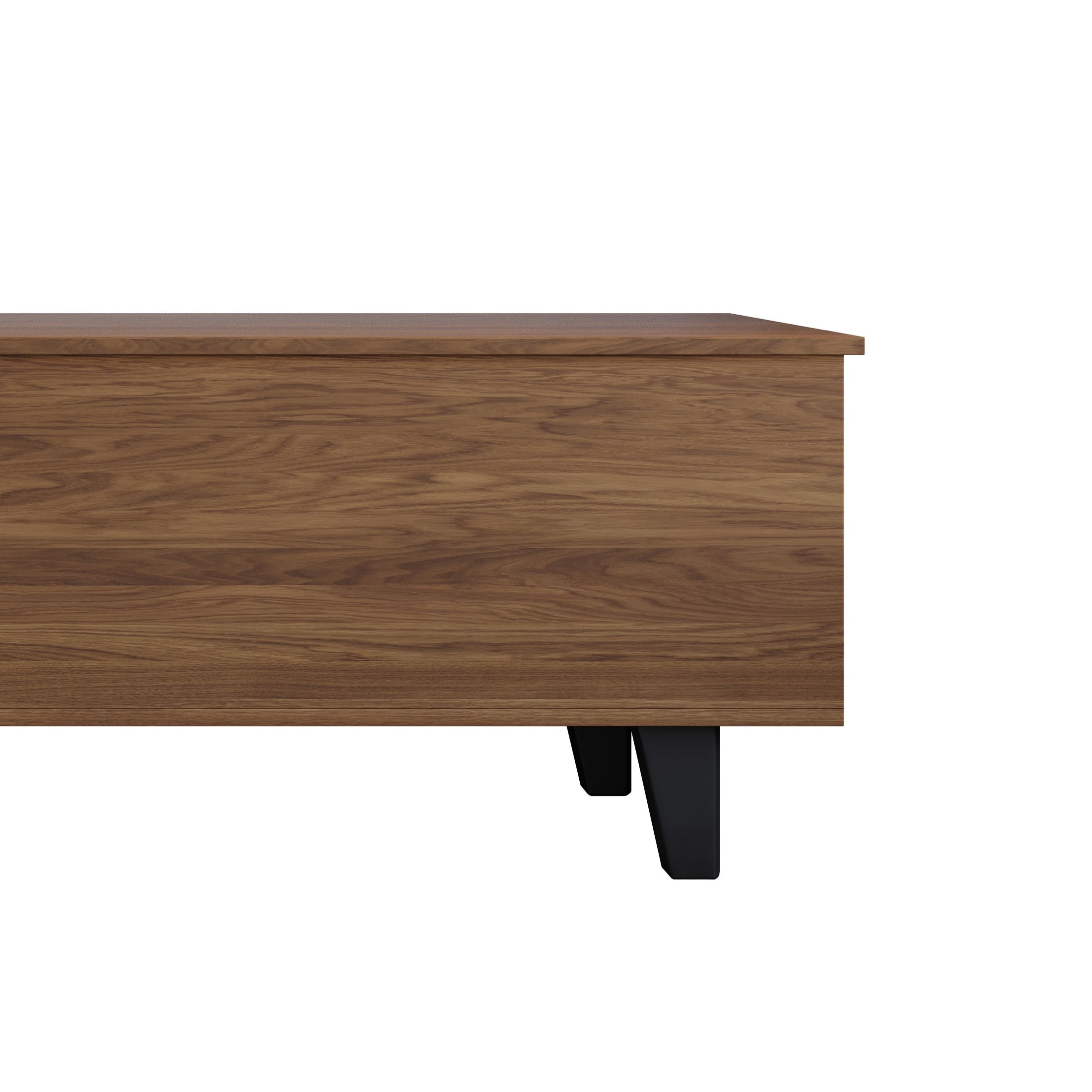 Home Design Auburn Storage Cabinet Bench with Hidden Compartment, Sturdy Construction, Multi-Purpose Design for Entryway, Bedroom, or Living Room, Brown