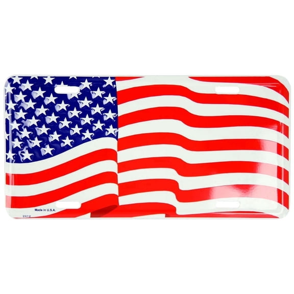 American Flag Novelty license plate