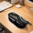 thumbnail image 5 of Golden Veins Waves Pattern Glasses Case Neoprene Lightweight Soft Shell  Padded Protection  Zip Closure  Portable Travel Accessory, 5 of 12
