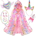 thumbnail image 1 of Set de disfraz de princesa Fedio Unicorn Light Up con juguetes 3-8Y, 1 of 7