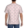thumbnail image 3 of Vsdgher Cute Rabbit Print Men's Dry Fit Mesh Athletic Shirts Moisture Wicking Tennis T-Shirt Tops, 3 of 9