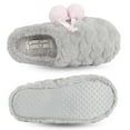thumbnail image 6 of Jessica Simpson Girls Plush Slip-On Clogs - Comfy Memory Foam Slipper House Shoe with Cute Hearts and Pom Poms for Kids, 6 of 9